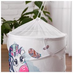 Корзина для хранения игрушек ZABIAKA "Зебра", 35*35*45 см