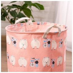 Корзина для игрушек ZABIAKA "Мишки и фрукты", 35*35*44 см