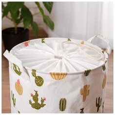 Корзина для хранения игрушек ZABIAKA "Кактусы", 30*30*45 см