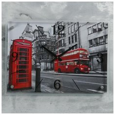 Часы настенные 21 век серия: Город, "Лондон", 40*56 см