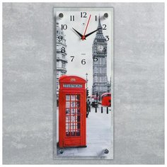 Часы настенные 21 век серия: Город, "Лондон рядом", плавный ход, 49,5*19,5 см
