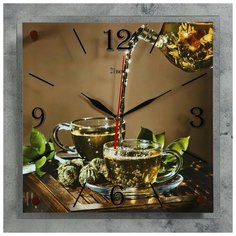 Часы настенные 21 век серия: Кухня, "Чайная церемония", 35*35 см