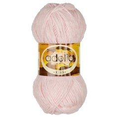 Пряжа Adelia "KISS" 100% полиэстер №05 св.розовый - 10 мотков по 50 г