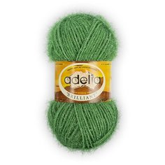 Пряжа Adelia "BRILLIANT" 100% полиэстер №09 св.зеленый - 10 мотков по 50 гм
