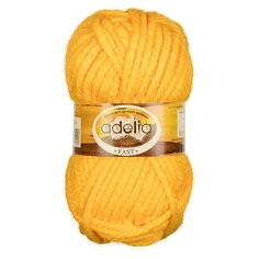 Пряжа Adelia "FAST" 78% акрил, 22% шерсть №03 желтый - 3 мотка по 150 г