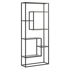 Стеллаж книжный, Черный муар, ЛДСП (Метрополитан Грей) НАЙДИ