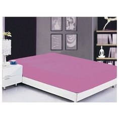 Простынь на резинке сатин фиолетовая (PRMF-10) Сонька Дремка