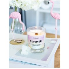 Ароматическая свеча SUMMER WEEKEND с деревянным фитилем / Свечи и аромасвечи CANDLE ME