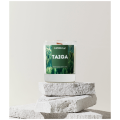 Ароматическая свеча TAIGA с деревянным фитилем / Свечи и аромасвечи CANDLE ME