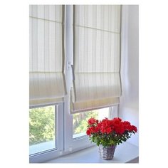 Римская штора Delfa Werona однотонный жаккард, экрю, ширина 43 см