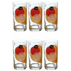 Стаканы GRAPHIC FLOWRES RED высокие 27cl 6 шт. ОАЭ H8013 89400 Luminarc