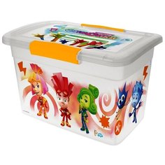 Ящик детский с крышкой на защелках фиксики,14л Little Angel