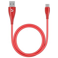 Дата-кабель Deppa Ceramic USB - USB-C, 1м, красный