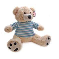 Мягкая игрушка Magic Bear Toys Мишка в свитере цвет свитера синий в полоску 50 см