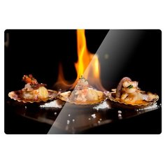 Доска разделочная CALVE 20*30 см, стеклянная, пламя CL-7068G