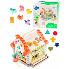 Развивающий центр для малышей, сортер, счеты, музыкальные клавиши, звуки и песенки Panawealth Inter Holdings