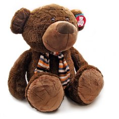 Мягкая игрушка Magic Bear Toys Медведь в шарфе цвет коричневый 60 см.