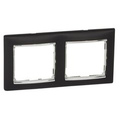 Рамка 2 поста Legrand VALENA DIY, ноктюрн/серебряный штрих, 696739