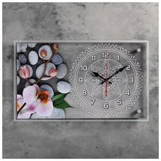 Часы настенные 21 век серия: Цветы, "Спа", 36*60 см