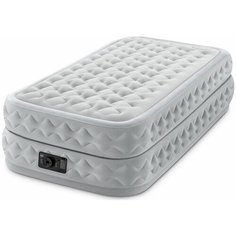 Надувная кровать Dura-Beam Deluxe 99х191х51 см, со встроенным насосом 220V Intex