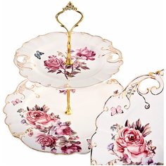 Конфетница LORAINE 28742 2-х ярусная