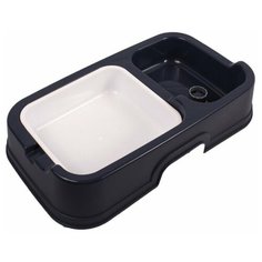 Диспенсер-поилка+миска Lilli Pet для животных, 34x20,5x7см, черничная