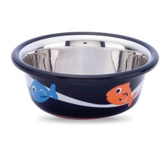 Миска Lilli Pet METAL STAR Fish для животных, 240мл, черная