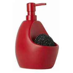 Диспенсер для мыла с подставкой для губки Joey красный Umbra