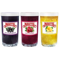 Набор продукции Махеевъ №18 (джем "Черносмородиновый", "Малиновый", "Лимонный", стакан 400гр. 3шт.)