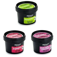 Organic Shop Kitchen Набор для лица Смягчение, обновление и увлажнение (скраб 100мл + маска 100мл + гель 100мл)