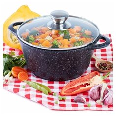 Кастрюля Традиция Гранит литая 3,0 л с крышкой