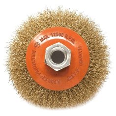 Щетка для УШМ, 100 мм, М14Х2, "тарелка", витая проволока 0,3мм.// HARDEN