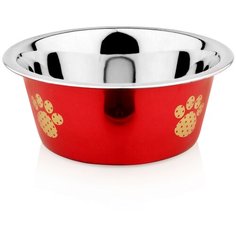 Миска Lilli Pet METAL STAR Paw&bone для животных,240мл,красная