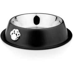 Миска Lilli Pet Metal Star Black для животных, черная, 950 мл