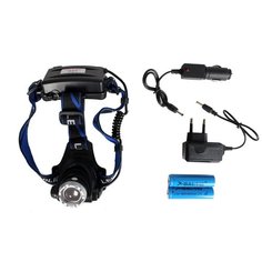 Фонарь налобный аккумуляторный с зарядкой от 220В и 12В 6699-T6 Police