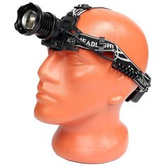 Фонарь налобный светодиодный АКБ USB 8090 Police