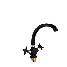 Potato Смеситель для кухни (мойки) высокий с поворотным изливом, черный P42322-6