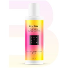 Солнцезащитное молочко для тела "SUNSUAL" SPF30, увлажнение с маслом Ши и Кокоса, водостойкое,150 мл Beautific