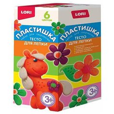 Lori / Набор для лепки / Набор для творчества / Детский развивающий набор / Тесто для лепки "Пластишка", 6 цветов, 3+