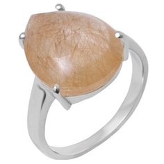 Balex Кольцо 1410931598 из серебра 925 пробы с рутиловым кварцем природным, размер 17