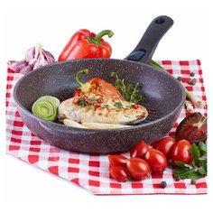 Сковорода-гриль Традиция Доломит литая 26 см со съемной ручкой