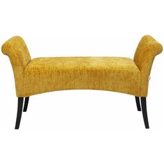 KARE Скамья с подлокотниками Motley, коллекция "Мотли" 107*62*38, Полиэстер, Полиуретан, Бук, Желтый