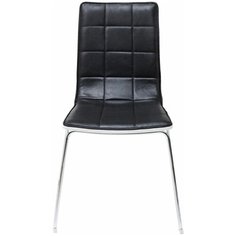 KARE Стул High Fidelity, коллекция "Высокая точность" 42*90*55, Сталь, Дерево, Пенополиуретан, Искусственная кожа, Черный