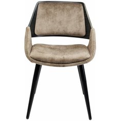 KARE Design Стул с подлокотниками Sharon, коллекция "Шарон" 52*79*58, Бархат, Полиуретан, ДСП, Сталь, Коричневый