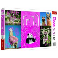 Пазлы, 1000 деталей. Ох,уж эти животные, неон Trefl