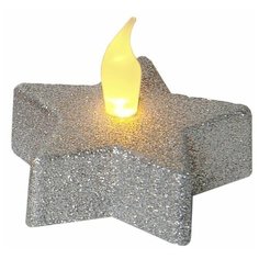 Свечи светодиодные SHINE, 2 шт., цвет - серебряный, 067-34 Star Trading