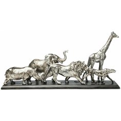 KARE Design Статуэтка Animals, коллекция "Звери" 71*36*16, МДФ, Полирезин, Серебряный