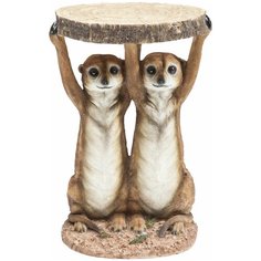 KARE Столик приставной Meerkat Sisters, коллекция "Сурикаты" 35*52*33, Полирезин, Коричневый
