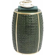 KARE Столик приставной Crocodile, коллекция "Крокодил" 33*45*33, Полирезин, Зеленый