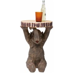 KARE Столик приставной Elefant, коллекция "Слон" 36*54*35, Полирезин, Коричневый